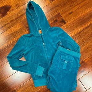 Juicy Couture Velour Hoodie and Pants Set